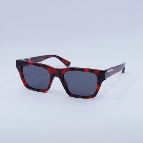 ?️ New Gucci GG1889S 003 Sunglasses - Red Havana Frame, Grey Lenses